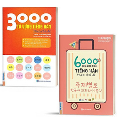 Combo 6000 Câu Giao Tiếp Tiếng Hàn Theo Chủ Đề và 3000 Từ vựng tiếng Hàn theo chủ đề - Học kèm App online - Bản Quyền