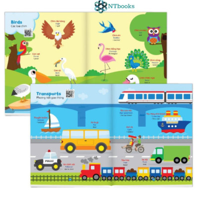 Combo 4 cuốn Bé học từ vựng tiếng Anh (Kèm file nghe giọng chuẩn)