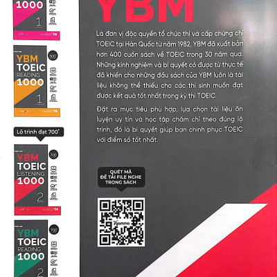 YBM TOEIC Listening 1000 - Vol 2 (Tái Bản 2023)