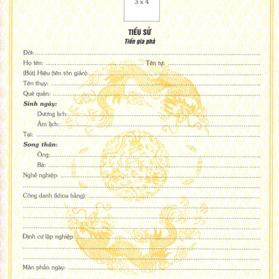 Gia Phả Dòng Tộc (Bìa Cứng) + Kèm Văn khấn, Ghi chép Lưu trữ Gia Nhân Dòng Họ, Gia Phả Tổ Tiên 