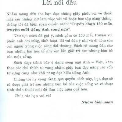 Tuyển Chọn 150 Mẩu Chuyện Cười Tiếng Anh Song Ngữ