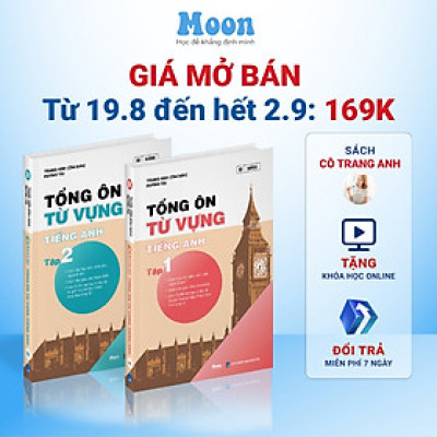 Sách Tổng ôn từ vựng tiếng anh cô Trang Anh Moonbook