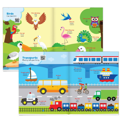 BÉ HỌC TIẾNG ANH QUA HÌNH ẢNH (SONG NGỮ ANH-VIỆT)- QUÉT MÃ QR