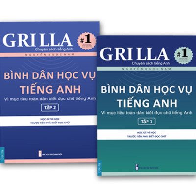 Sách - Combo Bình Dân Học Vụ Tiếng Anh Tập 1 & 2 - Tác Giả Nguyễn Ngọc Nam