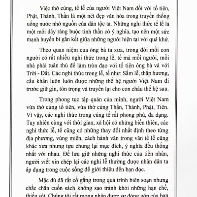 Phong Tục Nghi Thức Cúng Tế Và Các Bài Văn Khấn (Tái Bản 2023)