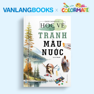 Sách Học Vẽ Tranh Màu Nước + Hộp 12 Màu Vẽ Poster Paint 20ml - Vanlangbooks x Colormate