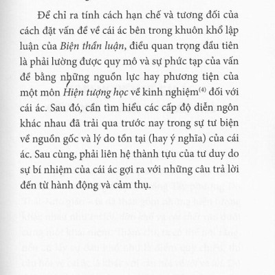 Cái Ác - Một Thách Thức Đối Với Tiết Học Và Thần Học