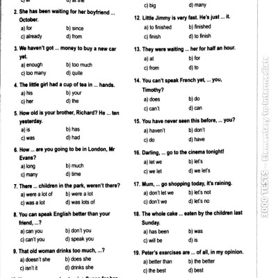 3000 Tests Elementary To Intermediate (Không CD)