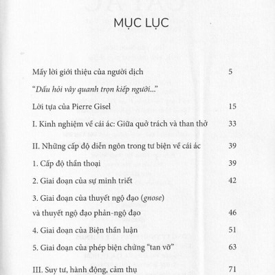 Cái Ác - Một Thách Thức Đối Với Tiết Học Và Thần Học