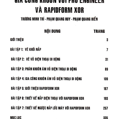 Gia Công Khuôn Với Pro Engineer & Rapidform Xor