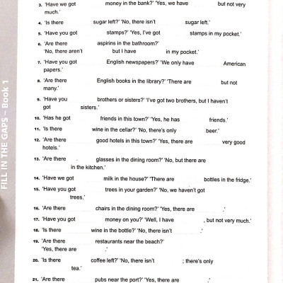 Fill In The Gaps - Book 1 (Không CD)