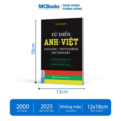 Sách - Từ điển Anh - Việt ( Bìa mềm đen )