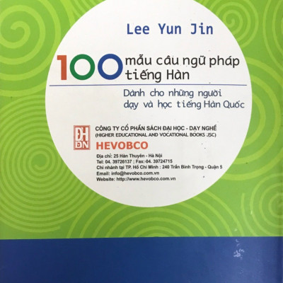100 mẫu câu ngữ pháp tiếng Hàn (song ngữ)