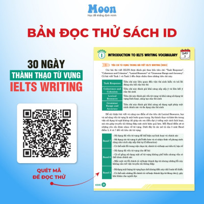 Sách từ vựng ielts - 30 ngày thành thạo từ vựng IELTS Writing Moonbook