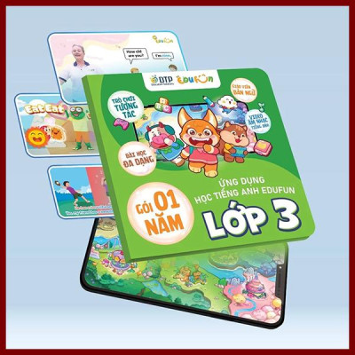 Gói Edufun Premium Level 3 (Thẻ Học Tiếng Anh EDUFUN + Tặng Kèm Sách Học Sinh, Sách Bài Tập, 2 Cuốn Truyện)