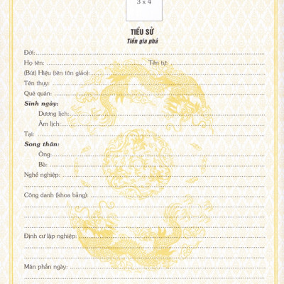 Gia Phả Dòng Tộc (Bìa Cứng) + Kèm Văn khấn, Ghi chép Lưu trữ Gia Nhân Dòng Họ, Gia Phả Tổ Tiên 
