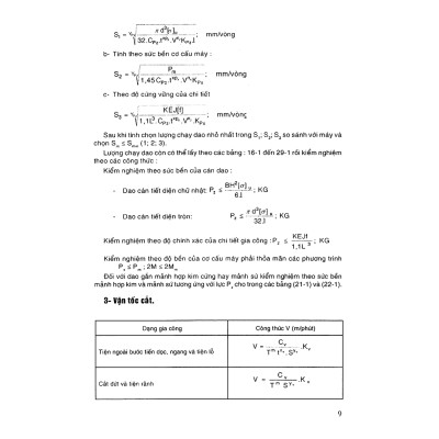 Chế Độ Cắt Gia Công Cơ Khí