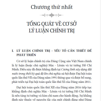 Một Số Vần Đề Lý Luận Chính Trị Ở Việt Nam