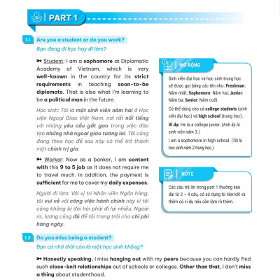 IELTS Sample Speaking Part 1-2-3 Tuyển Tập Câu Trả Lời Mẫu Hay Nhất
