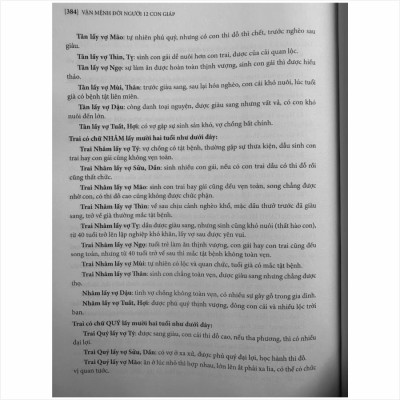 Sách Vận Mệnh Đời Người 12 Con Giáp - V2186D