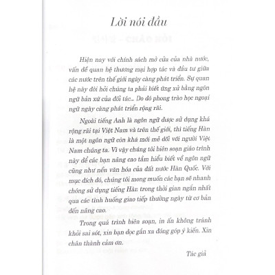 Giao Tiếp Hàn - Việt Trong Cuộc Sống Hàng Ngày - Vanlangbooks