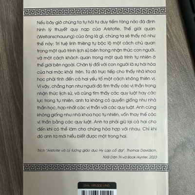 ARISTOTLE VÀ LÝ TƯỞNG GIÁO DỤC HY LẠP CỔ ĐẠI - Thomas Davidson (bìa mềm)