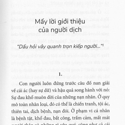Cái Ác - Một Thách Thức Đối Với Tiết Học Và Thần Học