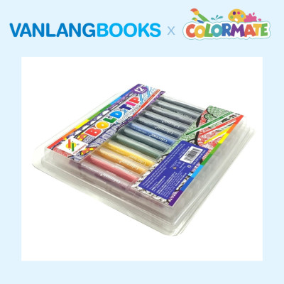 Sách Bí Quyết Vẽ Bút Chì + Bộ 12 Bút Lông Bold Tip Marker - Vanlangbooks x Colormate