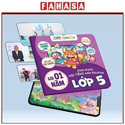 Gói Edufun Premium Level 5 (Thẻ Học Tiếng Anh EDUFUN + Tặng Kèm Sách Học Sinh, Sách Bài Tập, 2 Cuốn Truyện)