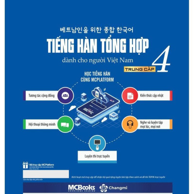 Sách - Tiếng Hàn Tổng Hợp Dành Cho Người Việt Nam - Trung Cấp 4 - Sách Bài Học - Bản Đen Trắng - MCBooks