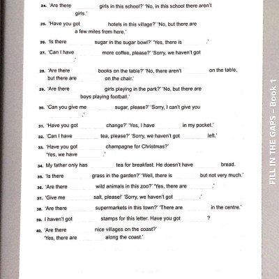 Fill In The Gaps - Book 1 (Không CD)