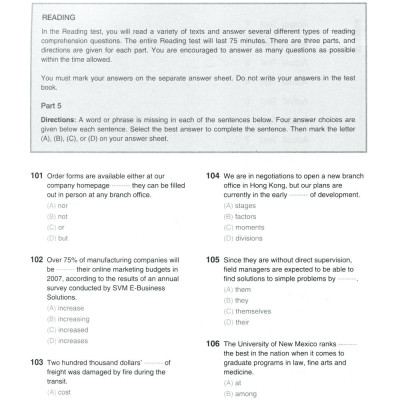 New TOEIC Actual Test Part 5,6 (Không CD)