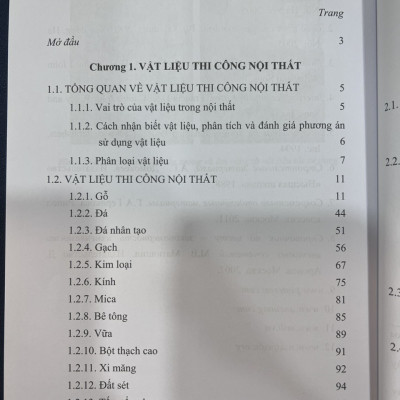 Vật Liệu Và Cấu Tạo Hoàn Thiện Nội Thất