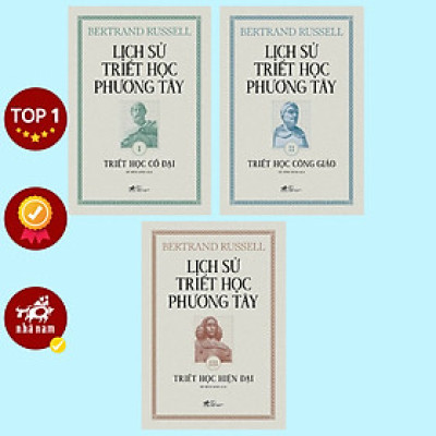 Sách - Combo Lịch sử triết học phương Tây (Trọn bộ 03 cuốn) (Bertrand Russell) (Bìa cứng) - Nhã Nam Official