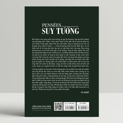 SUY TƯỞNG - Blaise Pascal - Quách Đình Đạt dịch - IRED Books - NXB KHXH