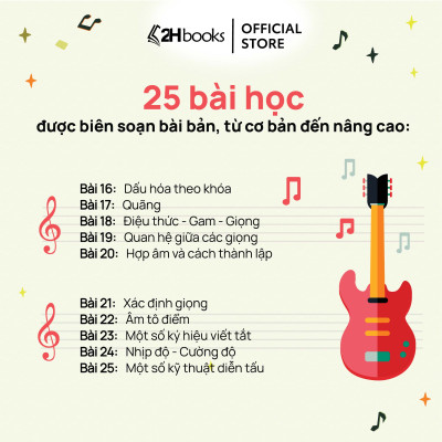 Sách Tự Học Nhạc Lý Cơ Bản, Dành cho người mới bắt đầu, tái bản 2024, 2HBooks