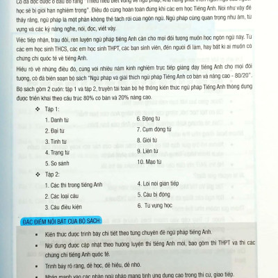 Ngữ Pháp Và Giải Thích Ngữ Pháp Tiếng Anh Cơ Bản Và Nâng Cao (Tập 1)