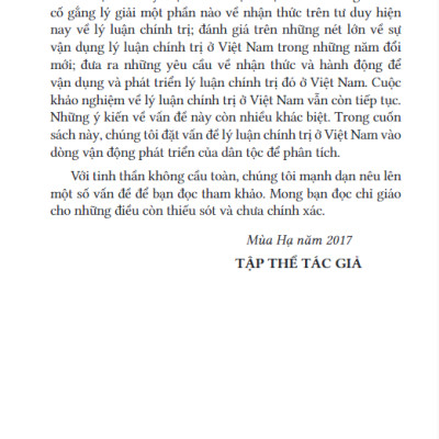 Một Số Vần Đề Lý Luận Chính Trị Ở Việt Nam