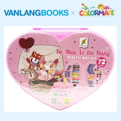 Sách 101 Bước Vẽ Chì Căn Bản Trong Hội Họa + Bộ Màu Vẽ Đa Năng CM-72 - Vanlangbooks x Colormate