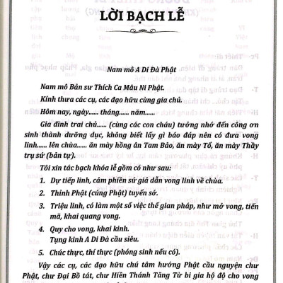Phật Lịch 2562 - Khoa Cúng Thông Dụng