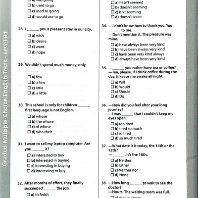 Graded Multiple - Choice English Test Level B1( Không CD)