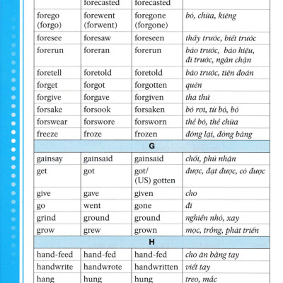Động Từ Bất Quy Tắc Và Ngữ Pháp Tiếng Anh Căn Bản - HASA 
