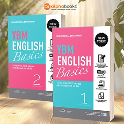 Sách - YBM English Basic 1 + 2: Tài Liệu Tự Học TOEIC Hiệ Quả Dành Cho Người Mới Bắt Đầu (Bộ 2 Tập)