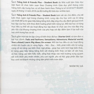 Tiếng Anh 8 Friends Plus - Student Book (2023)