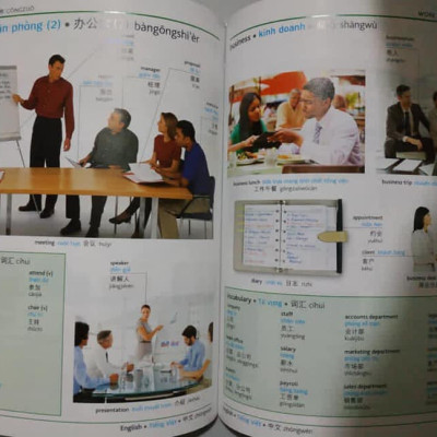 Combo 2 sách Từ điển hình ảnh Tam Ngữ Trung Anh Việt – Visual English Vietnamese Chinese Trilingual Dictionary +Hack nhanh kỹ năng nghe tiếng Trung+DVD tài liệu