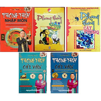 Bộ 5 Cuốn: Phong thủy nhập môn + Phong thủy Cát Tường + Phong thủy Tài Vận + Phong Thủy Cải Vận Dành Cho Người Khuyết Mộc - Hỏa &  Kim - Thủy