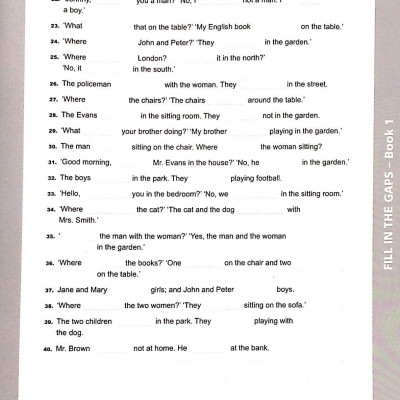 Fill In The Gaps - Book 1 (Không CD)