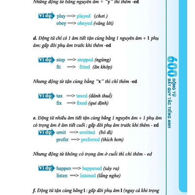 600 Động Từ Bất Quy Tắc Trong Tiếng Anh