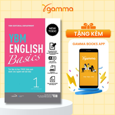 Sách - YBM English Basic 1 + 2: Tài Liệu Tự Học TOEIC Hiệ Quả Dành Cho Người Mới Bắt Đầu (Bộ 2 Tập)
