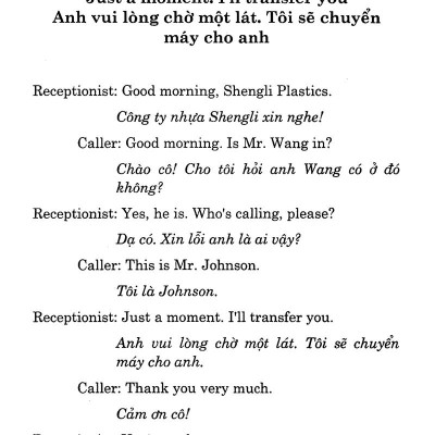 Tiếng Anh Qua Điện Thoại - Kèm CD